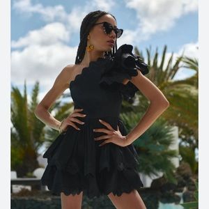 Celia b one shoulder dress